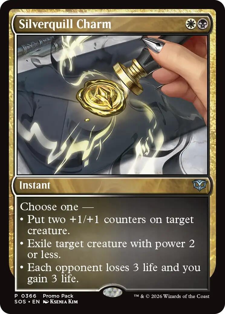 Image for Silverquill Charm (365) (PPSOS) - Magic: The Gathering