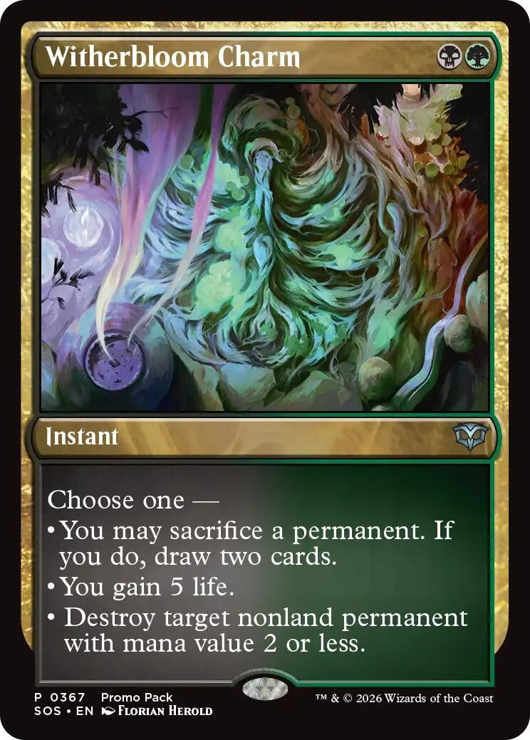 Image for Witherbloom Charm (367) (PPSOS) - Magic: The Gathering