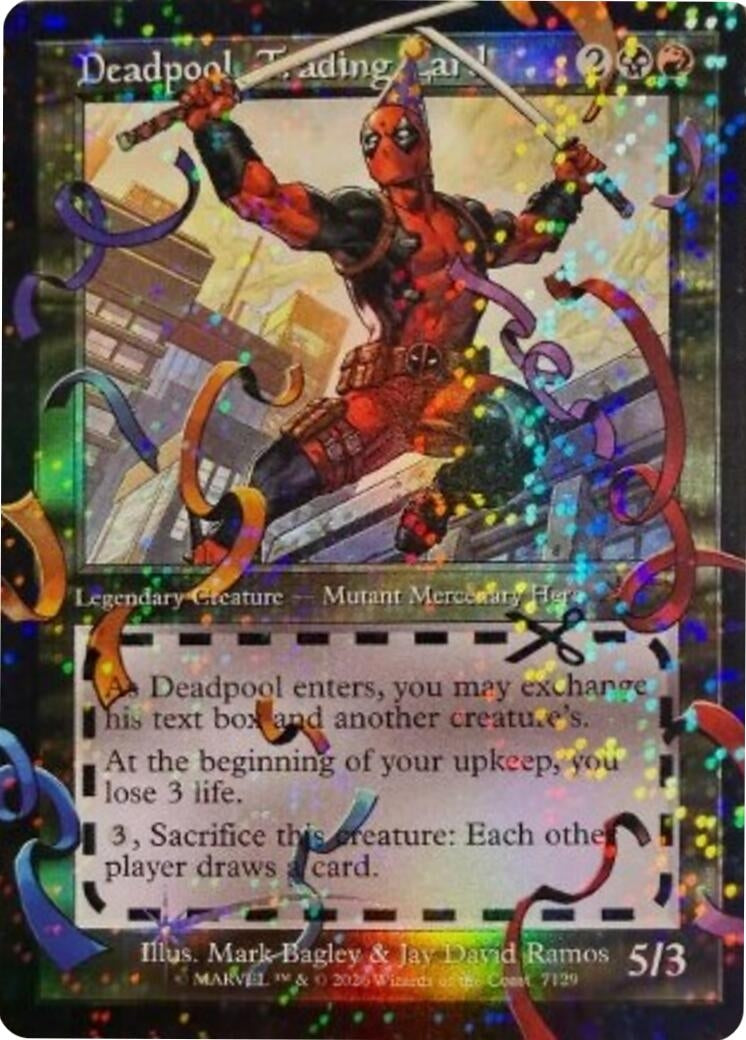 Image for Deadpool, Trading Card (7129) (Pool Party Foil) (7129) (SLD) - Magic: The Gathering
