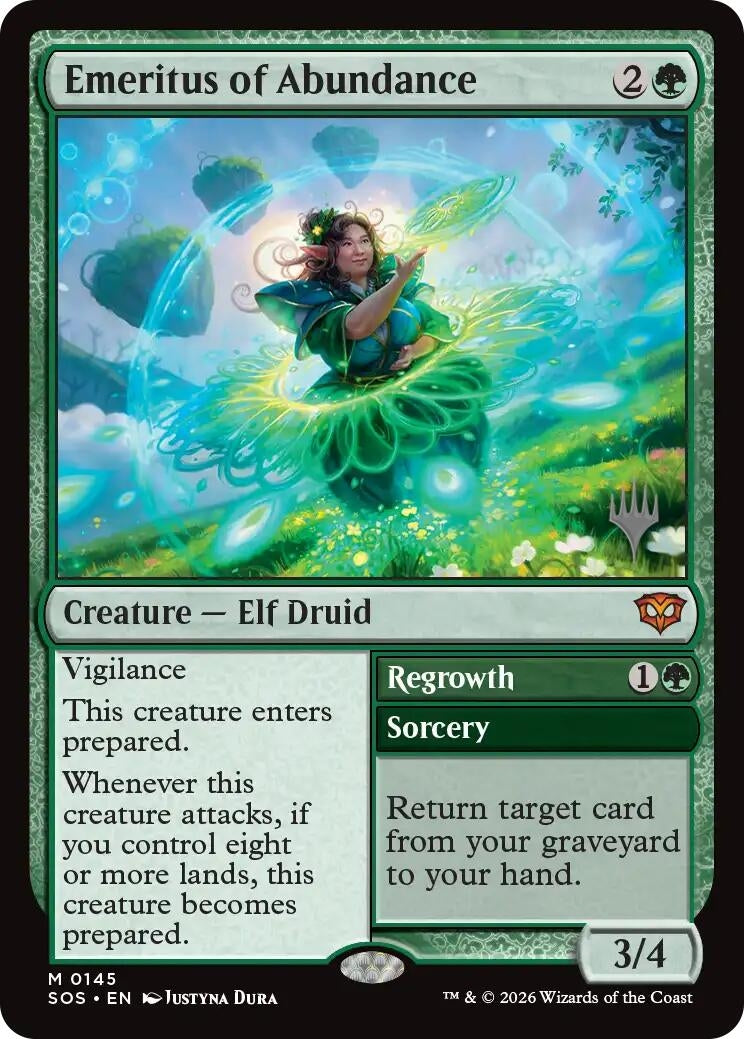 Image for Emeritus of Abundance (145) (PPSOS) - Magic: The Gathering