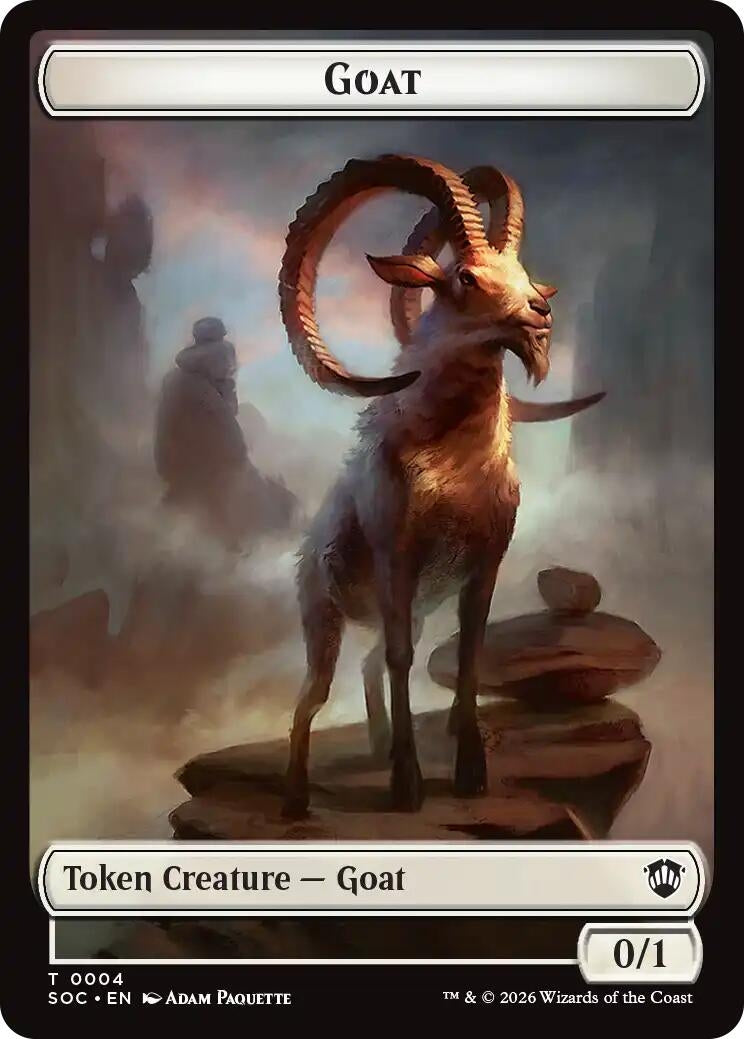 Image for Goat // Fungus Beast Double-Sided Token (4 // 17) (SOC) - Magic: The Gathering