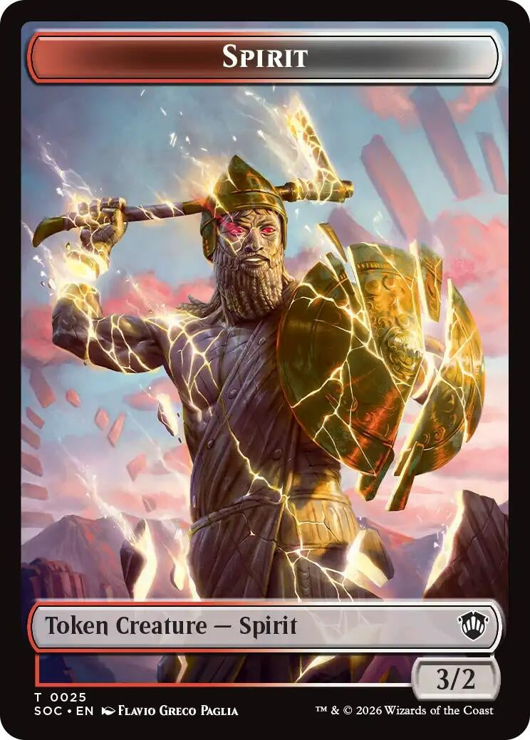 Image for Spirit (0025) // Rogue Double-Sided Token (25 // 10) (SOC) - Magic: The Gathering