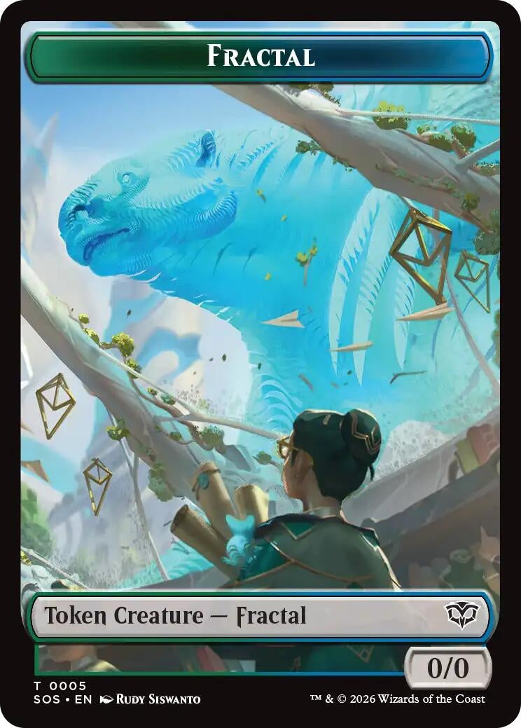 Image for Fractal (0005) // Spirit (0011) Double-Sided Token (5 // 11) (SOS) - Magic: The Gathering