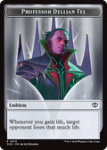 Image for Emblem - Professor Dellian Fel  // Pest (0008) Double-Sided Token (13 // 8) (SOS) - Magic: The Gathering
