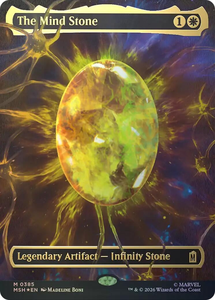 Image for The Mind Stone (Borderless) (Cosmic Foil) (385) (MSH) - Magic: The Gathering