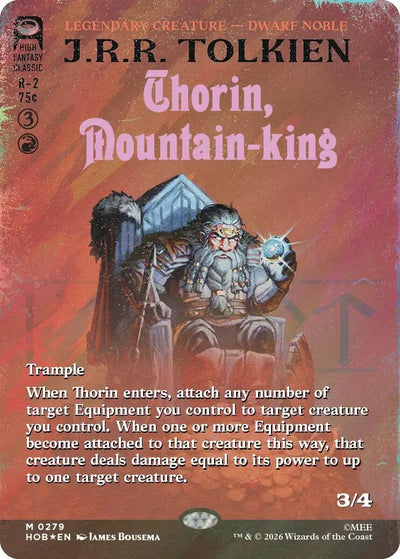 Thorin, Mountain-king (Borderless) (Surge Foil) (279) (HOB)