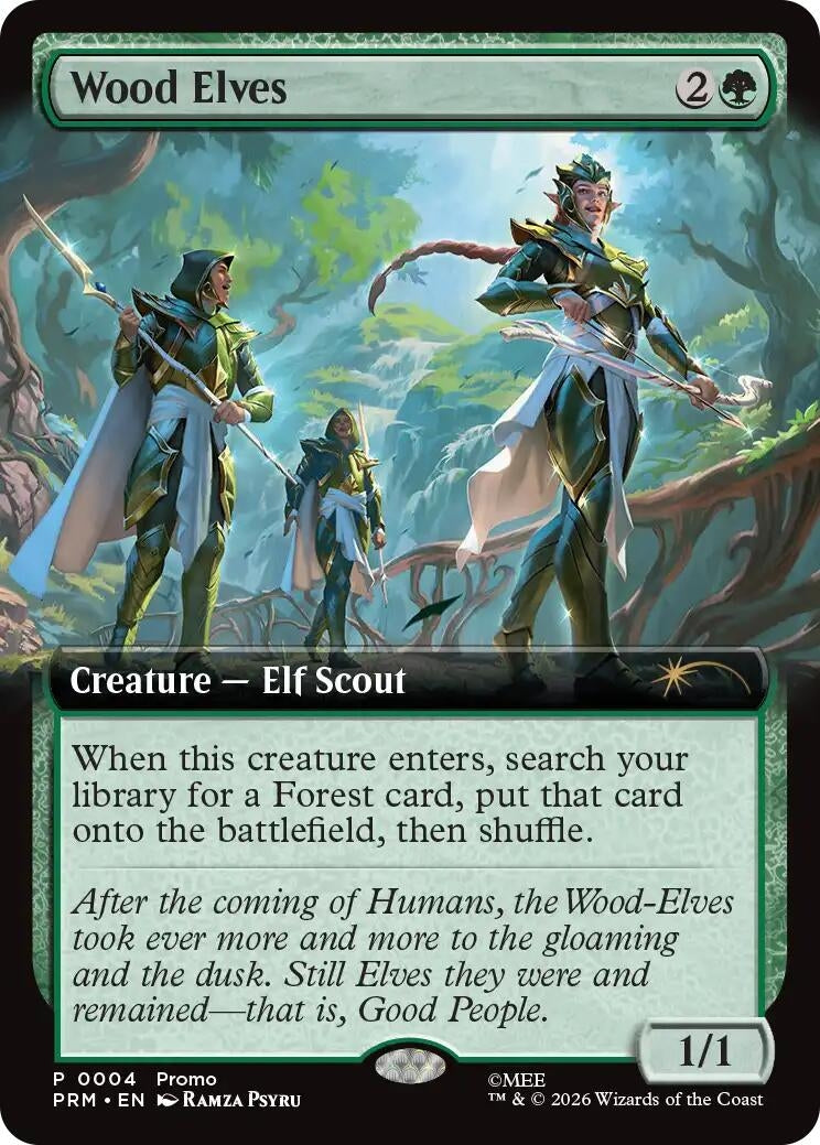 Image for Wood Elves (Extended Art) (4) (UMP) - Magic: The Gathering