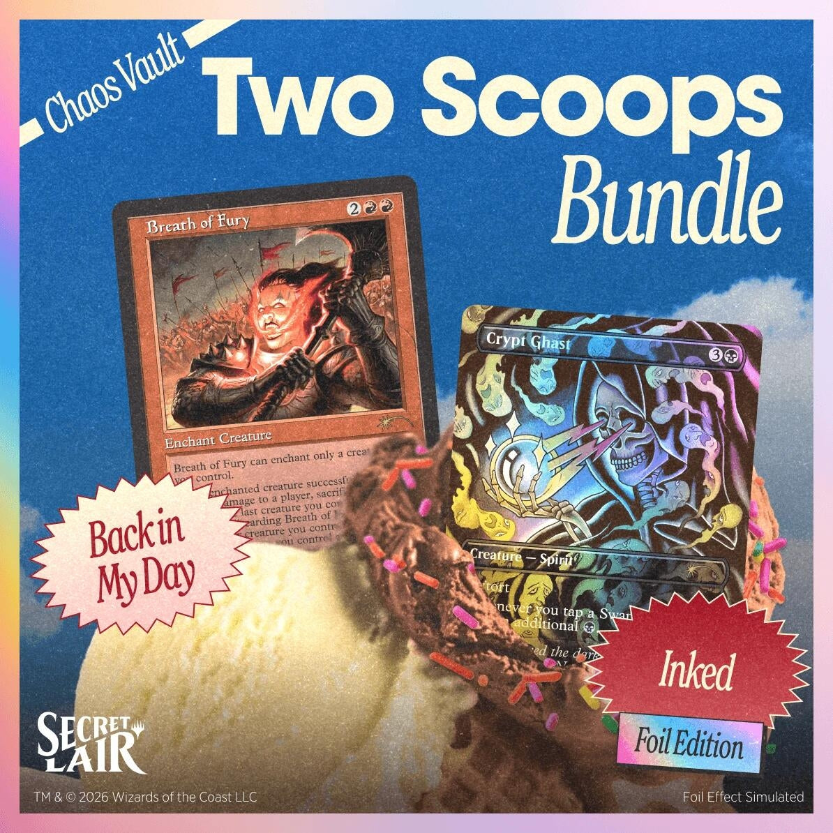 Image for Secret Lair Drop: Two Scoops - The Vanilla Business, Chocolate Party Bundle - Magic: The Gathering