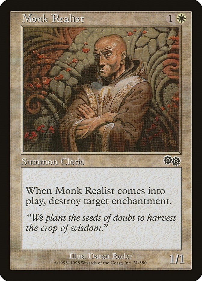 Image for Monk Realist (21) (USG) - Magic: The Gathering