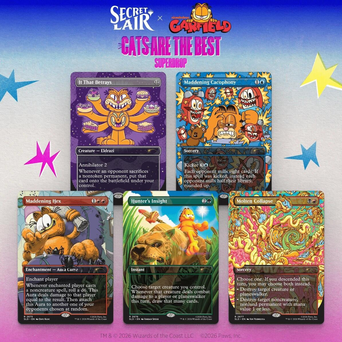 Image for Secret Lair Drop: Secret Lair x Garfield: Our Only Thought Is To Entertain You - Non-Foil Edition - Magic: The Gathering