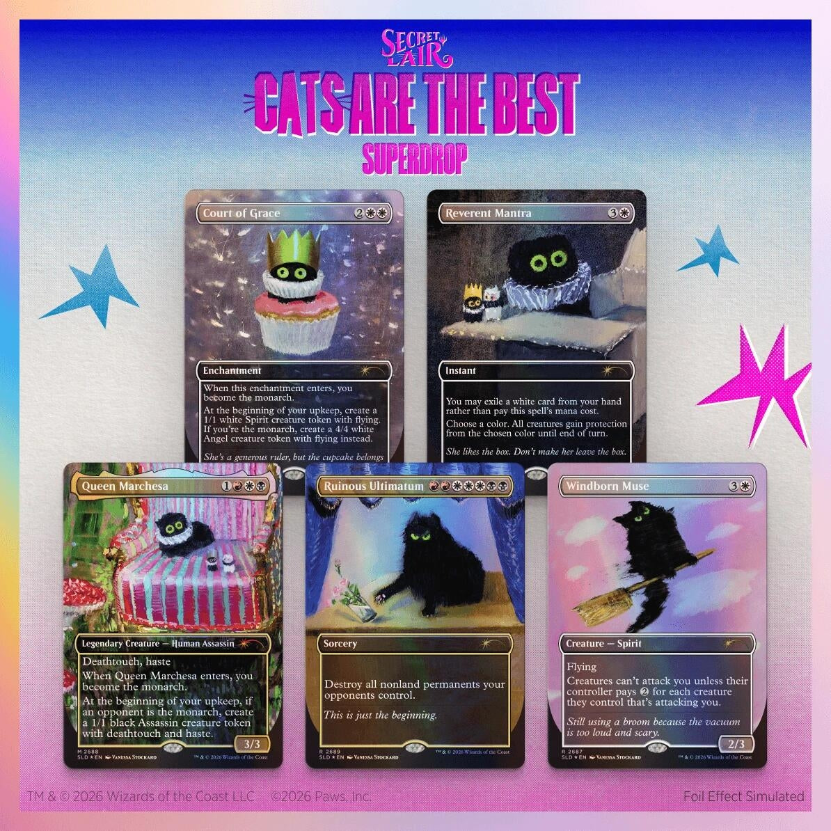 Image for Secret Lair Drop: Purr Majesty - Traditional Foil Edition - Magic: The Gathering