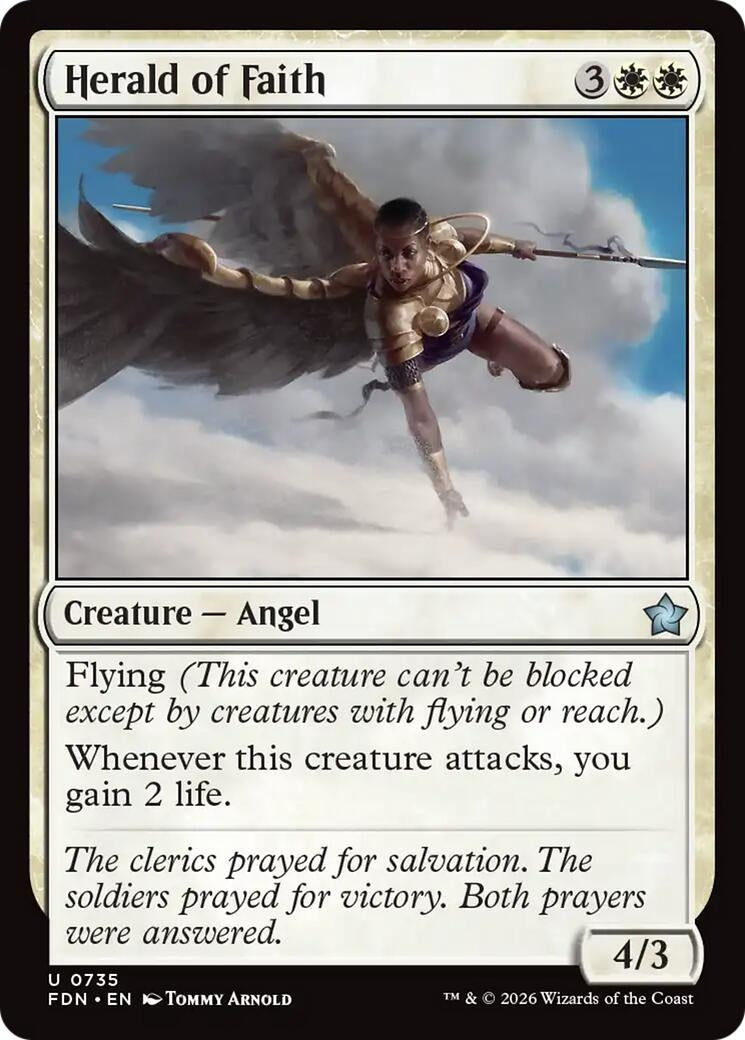 Image for Herald of Faith (0735) (735) (FDN) - Magic: The Gathering