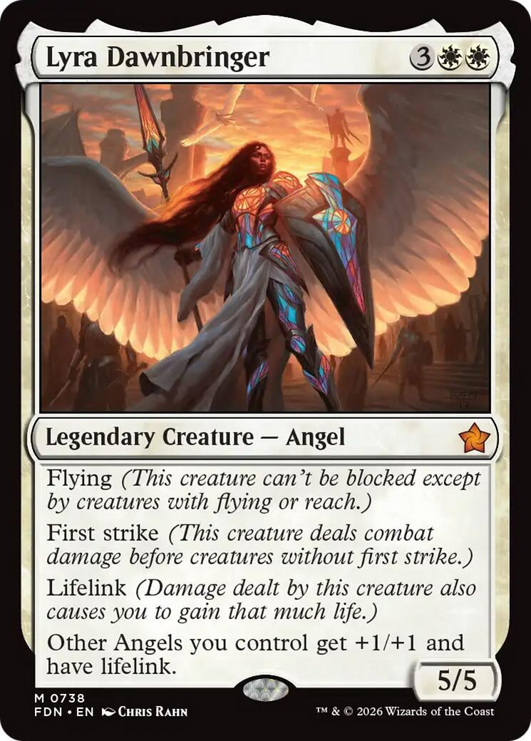 Image for Lyra Dawnbringer (0738) (738) (FDN) - Magic: The Gathering