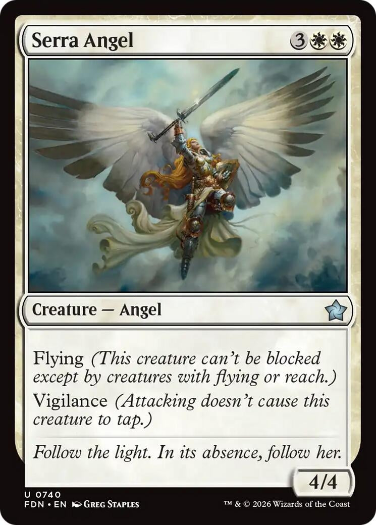 Image for Serra Angel (0740) (740) (FDN) - Magic: The Gathering