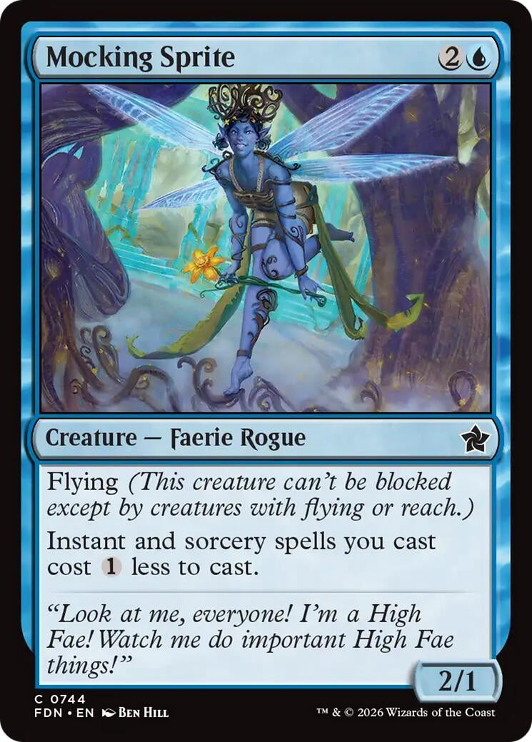 Image for Mocking Sprite (0744) (744) (FDN) - Magic: The Gathering