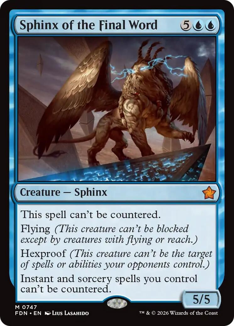 Image for Sphinx of the Final Word (0747) (747) (FDN) - Magic: The Gathering