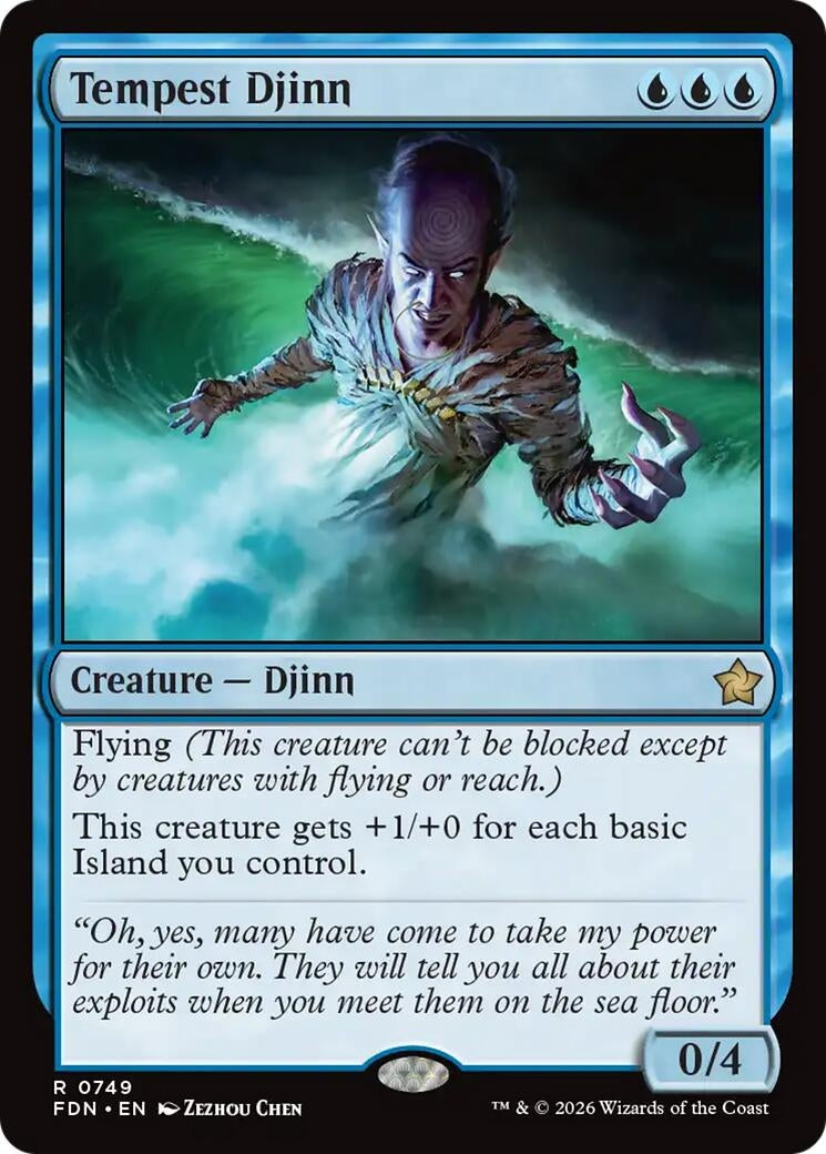 Image for Tempest Djinn (0749) (749) (FDN) - Magic: The Gathering