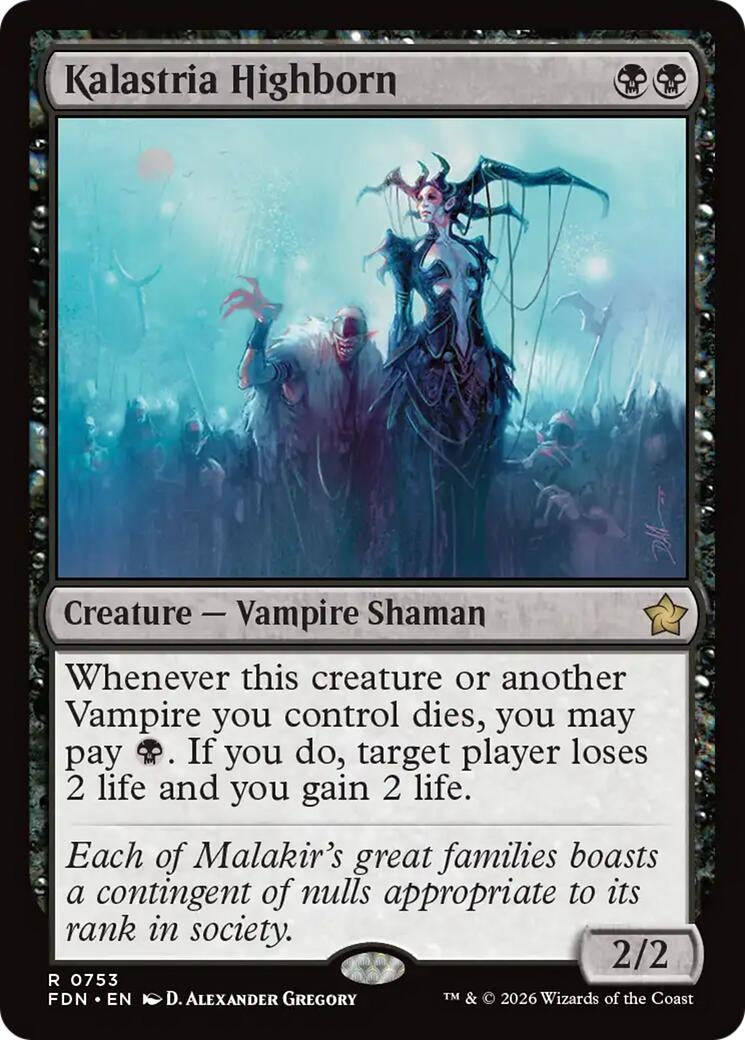 Image for Kalastria Highborn (0753) (753) (FDN) - Magic: The Gathering