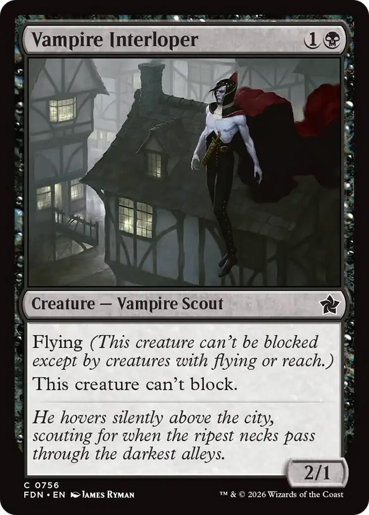 Image for Vampire Interloper (0756) (756) (FDN) - Magic: The Gathering