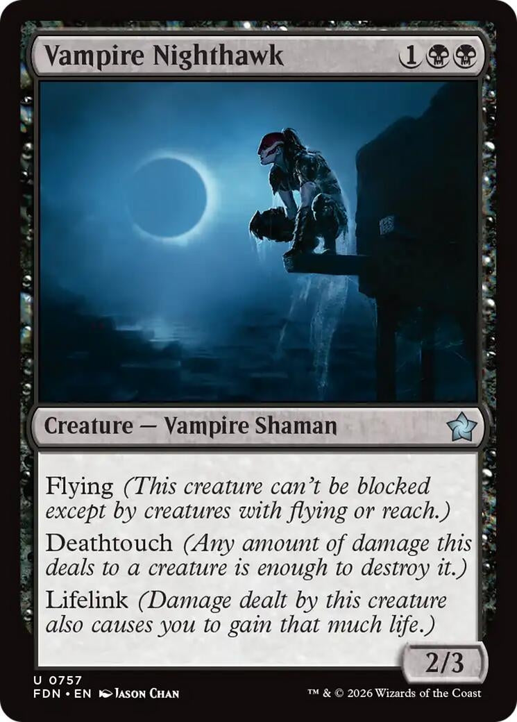 Image for Vampire Nighthawk (0757) (757) (FDN) - Magic: The Gathering