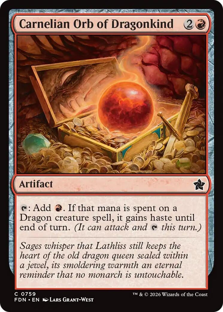 Image for Carnelian Orb of Dragonkind (0759) (759) (FDN) - Magic: The Gathering