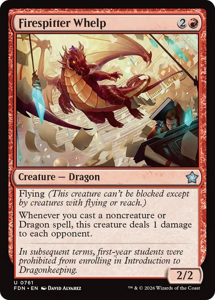 Image for Firespitter Whelp (0761) (761) (FDN) - Magic: The Gathering