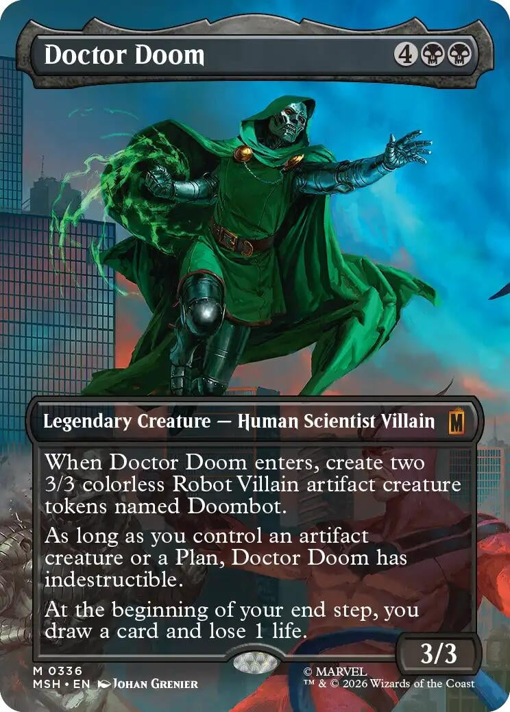 Image for Doctor Doom (Borderless) (0336) (336) (MSH) - Magic: The Gathering
