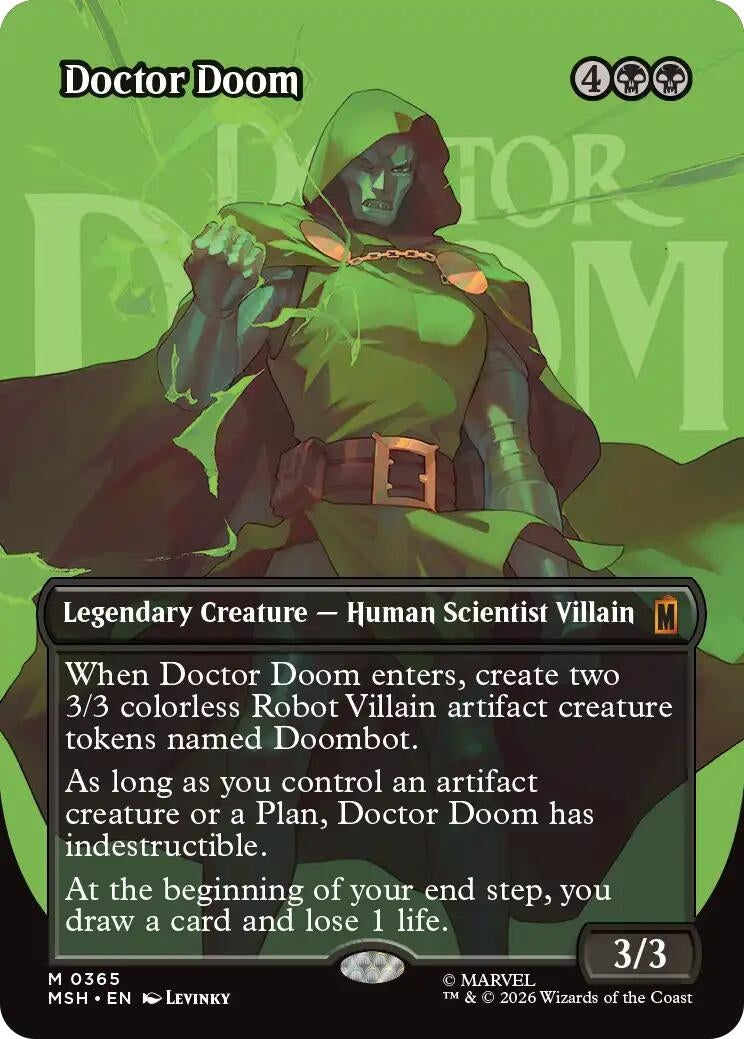 Image for Doctor Doom (Borderless) (0365) (365) (MSH) - Magic: The Gathering
