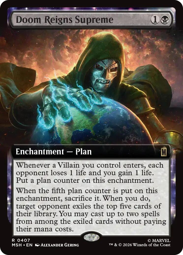 Image for Doom Reigns Supreme (Extended Art) (407) (MSH) - Magic: The Gathering