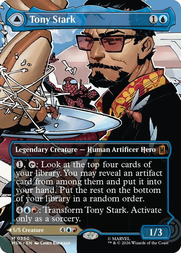 Image for Tony Stark (Borderless) (0350) (350) (MSH) - Magic: The Gathering