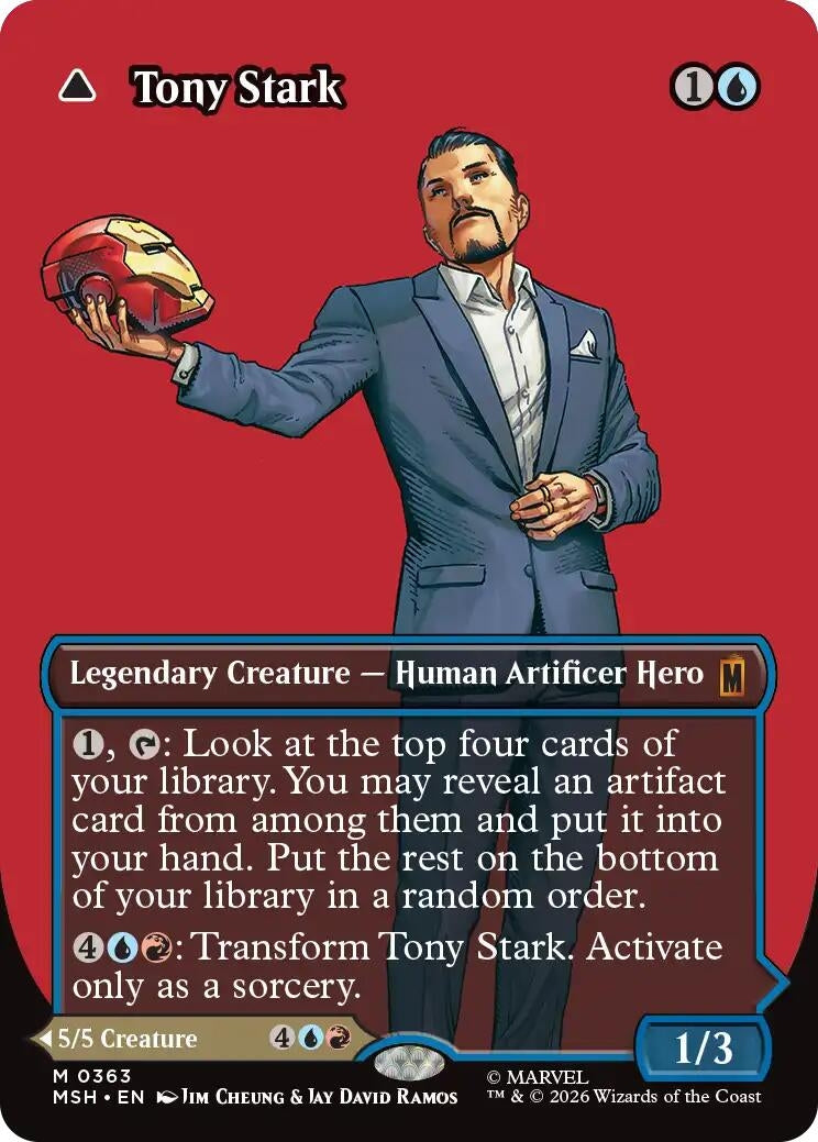 Image for Tony Stark (Borderless) (0363) (363) (MSH) - Magic: The Gathering