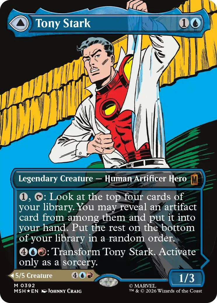 Image for Tony Stark (Borderless) (0392) (392) (MSH) - Magic: The Gathering