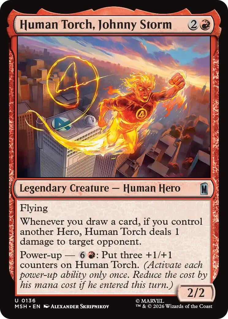 Image for Human Torch, Johnny Storm (136) (MSH) - Magic: The Gathering