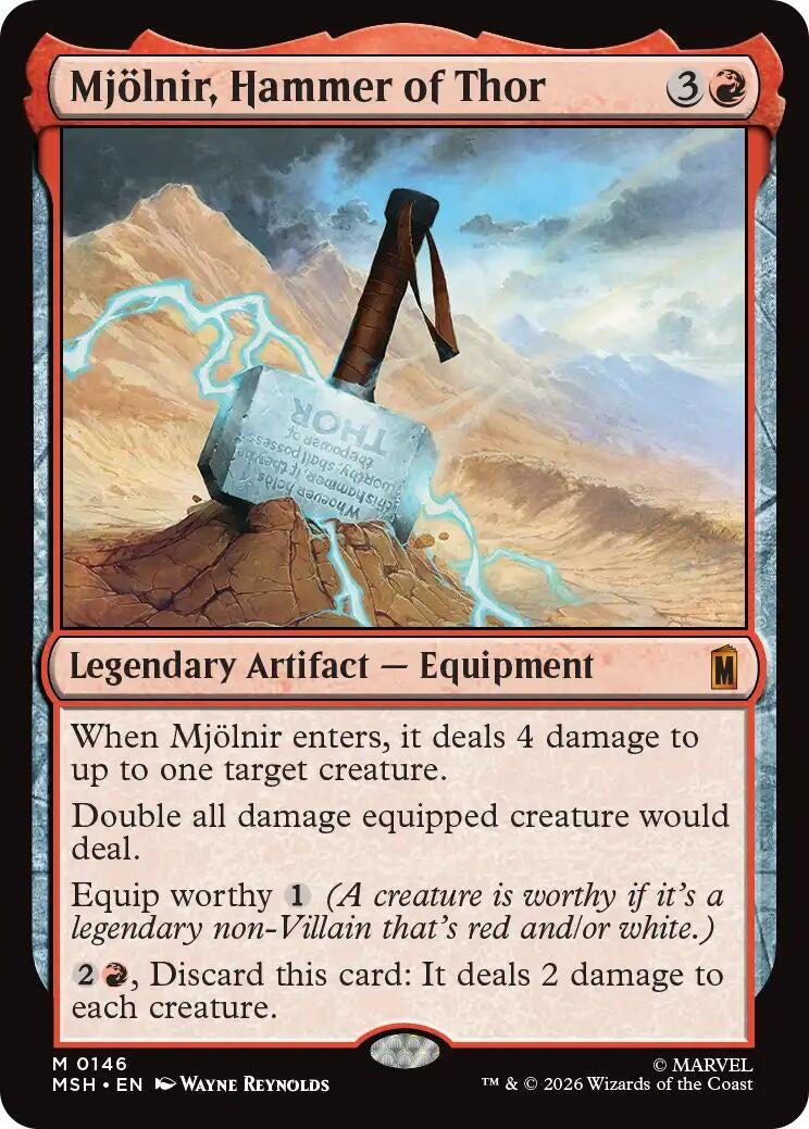 Image for Mjolnir, Hammer of Thor (146) (MSH) - Magic: The Gathering