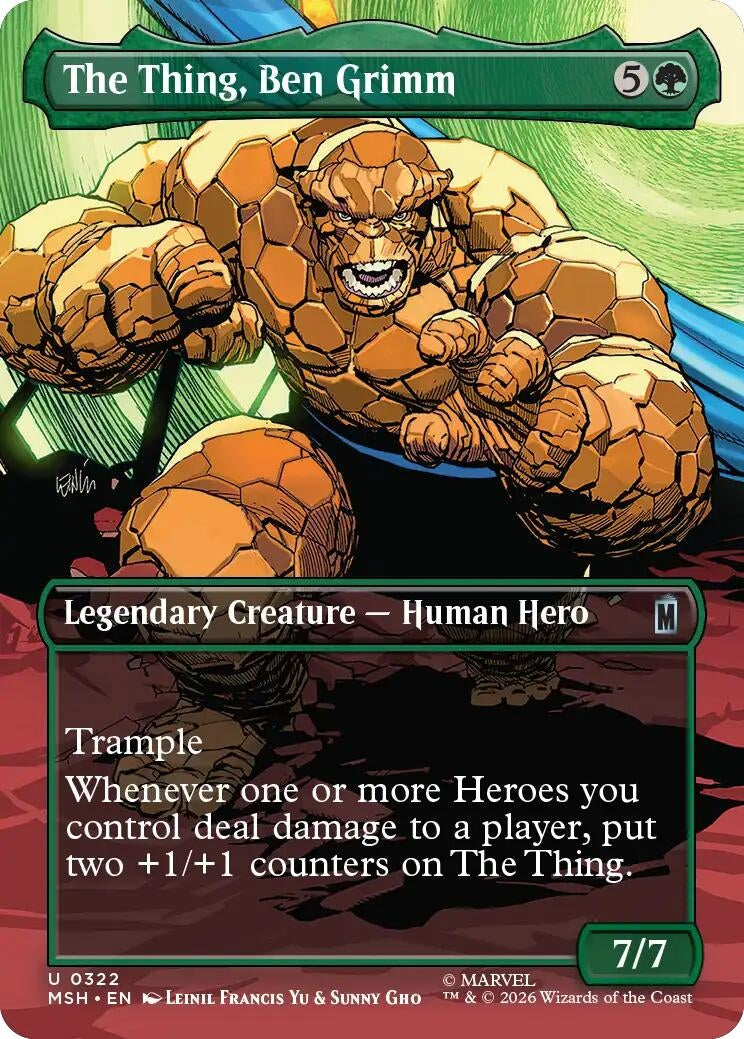 Image for The Thing, Ben Grimm (Borderless) (322) (MSH) - Magic: The Gathering