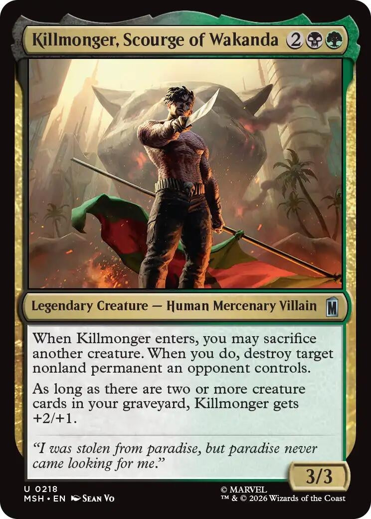 Image for Killmonger, Scourge of Wakanda (218) (MSH) - Magic: The Gathering