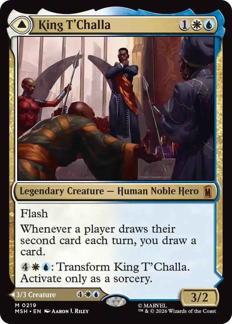 Image for King T'Challa (219) (MSH) - Magic: The Gathering