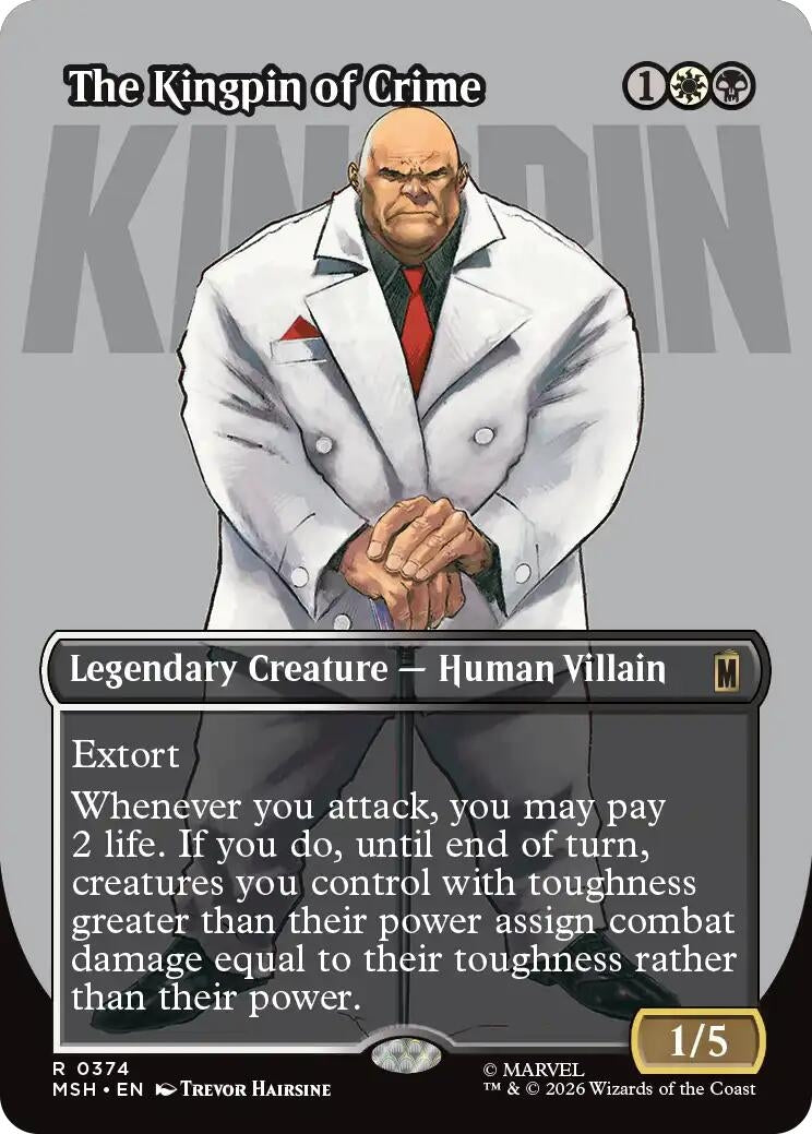 Image for The Kingpin of Crime (Borderless) (0374) (374) (MSH) - Magic: The Gathering