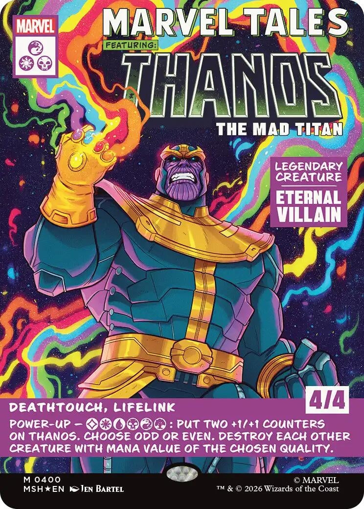 Image for Thanos, The Mad Titan (Borderless) (0400) (400) (MSH) - Magic: The Gathering