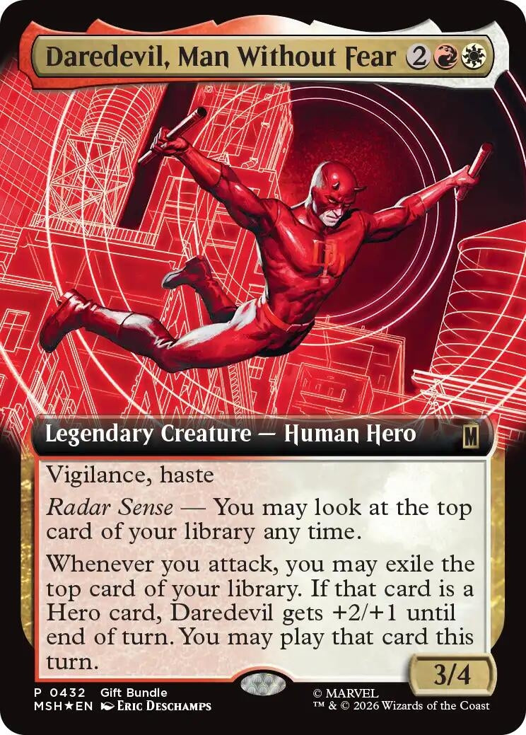 Image for Daredevil, Man Without Fear (Extended Art) (432) (UMP) - Magic: The Gathering