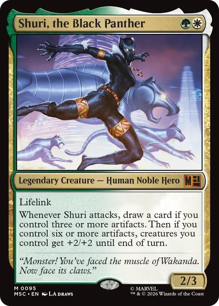 Image for Shuri, the Black Panther (95) (MSC) - Magic: The Gathering