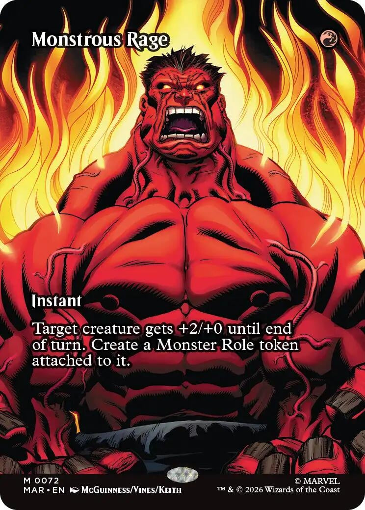Image for Monstrous Rage (Borderless) (72) (MAR) - Magic: The Gathering