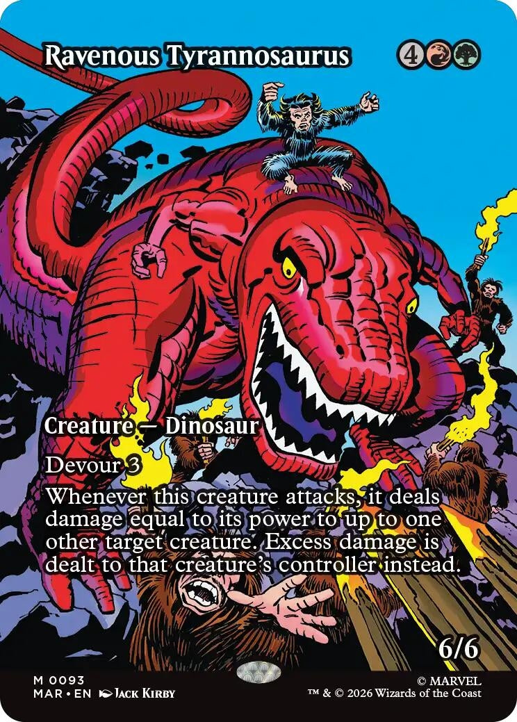 Image for Ravenous Tyrannosaurus (Borderless) (93) (MAR) - Magic: The Gathering