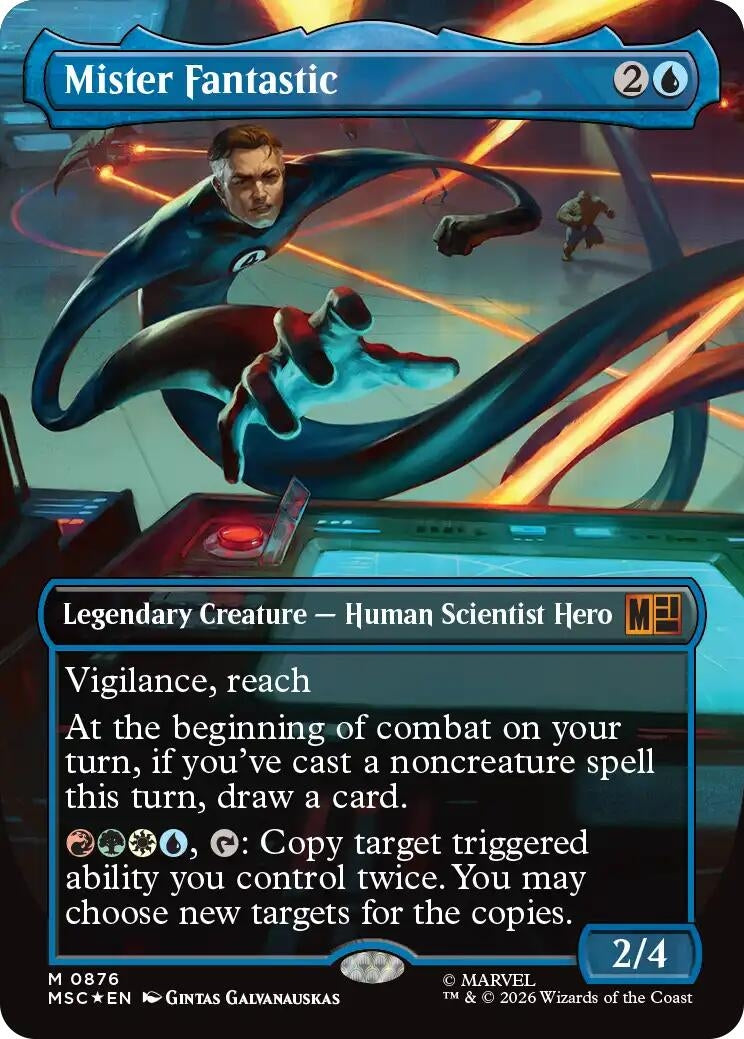 Image for Mister Fantastic (Borderless) (Surge Foil) (876) (MSC) - Magic: The Gathering