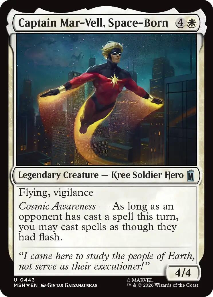 Image for Captain Mar-Vell, Space-Born (Surge Foil) (443) (MSH) - Magic: The Gathering