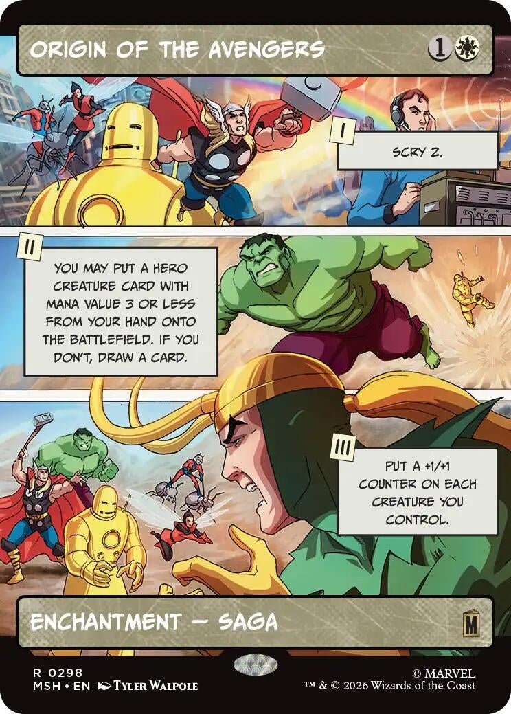 Image for Origin of the Avengers (Borderless) (298) (MSH) - Magic: The Gathering