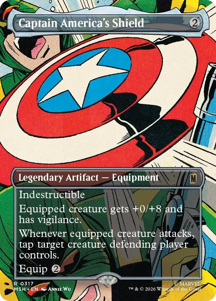 Image for Captain America's Shield (Borderless) (0317) (317) (MSH) - Magic: The Gathering