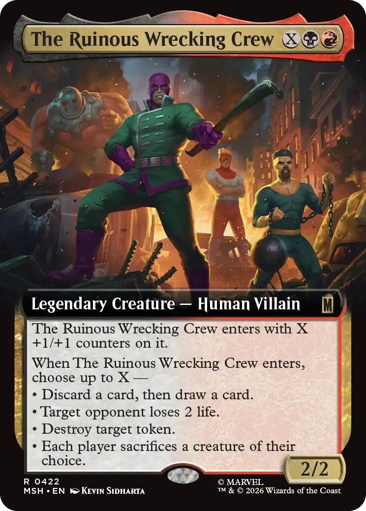Image for The Ruinous Wrecking Crew (Extended Art) (422) (MSH) - Magic: The Gathering