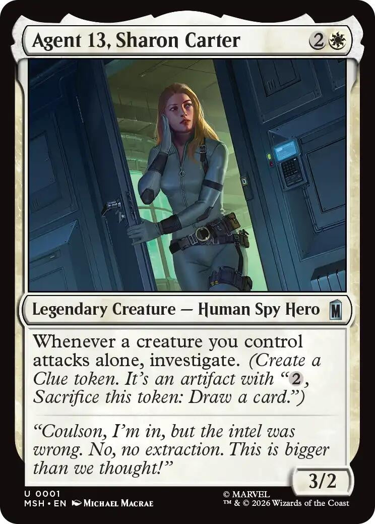 Image for Agent 13, Sharon Carter (1) (MSH) - Magic: The Gathering