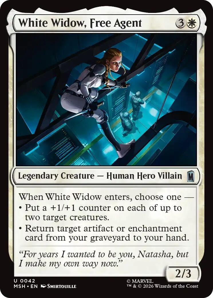 Image for White Widow, Free Agent (42) (MSH) - Magic: The Gathering